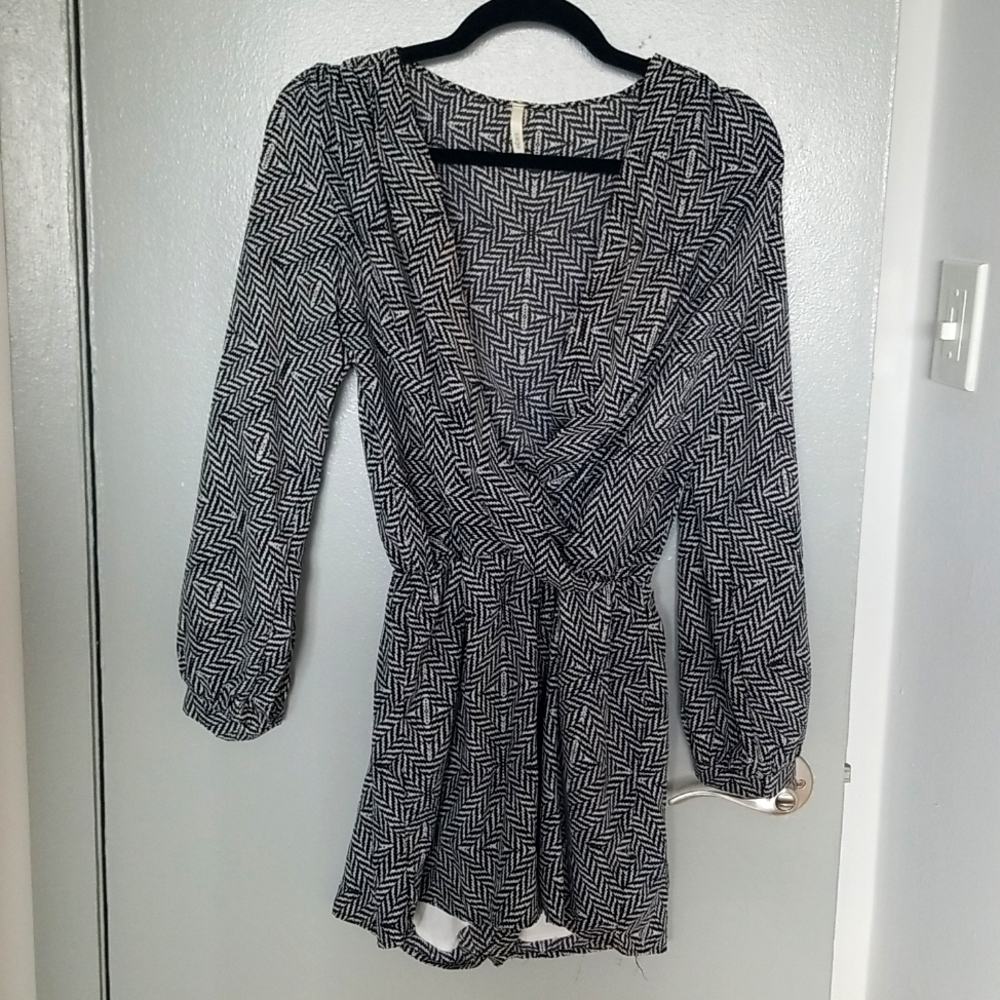 Black & white romper
